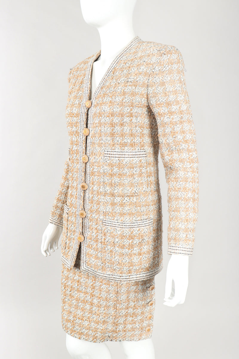 Chanel Vintage Beige Wool Two-Piece Jacket and Skirt Suit – Amarcord  Vintage Fashion