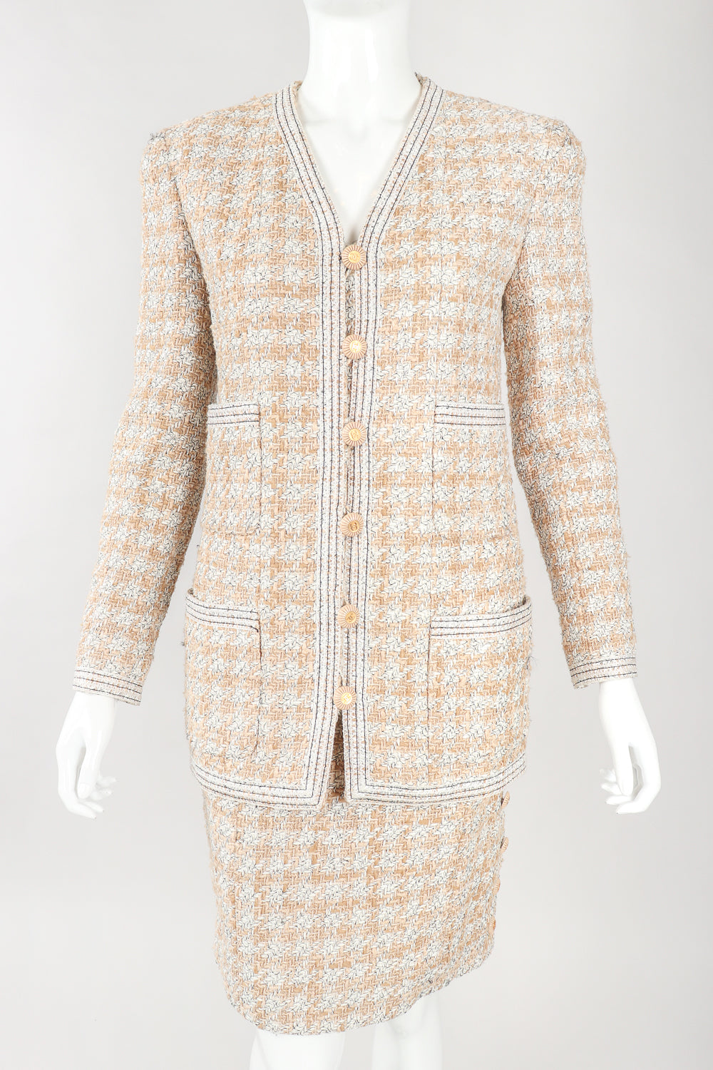 Raffia Tweed Jacket & Skirt Suit