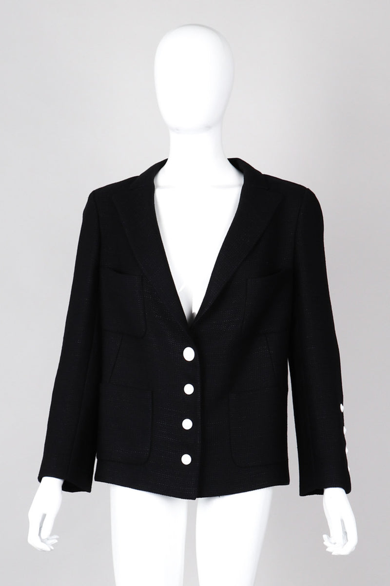 Vintage Collection 23 1990's Chanel Beautiful Soft Cashmere Black Doub –  HelensChanel