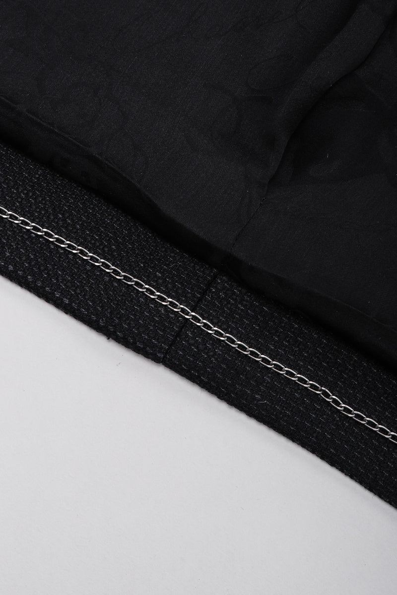 Vintage Chanel Black Cotton Jacket Classic Silk Lining – Recess