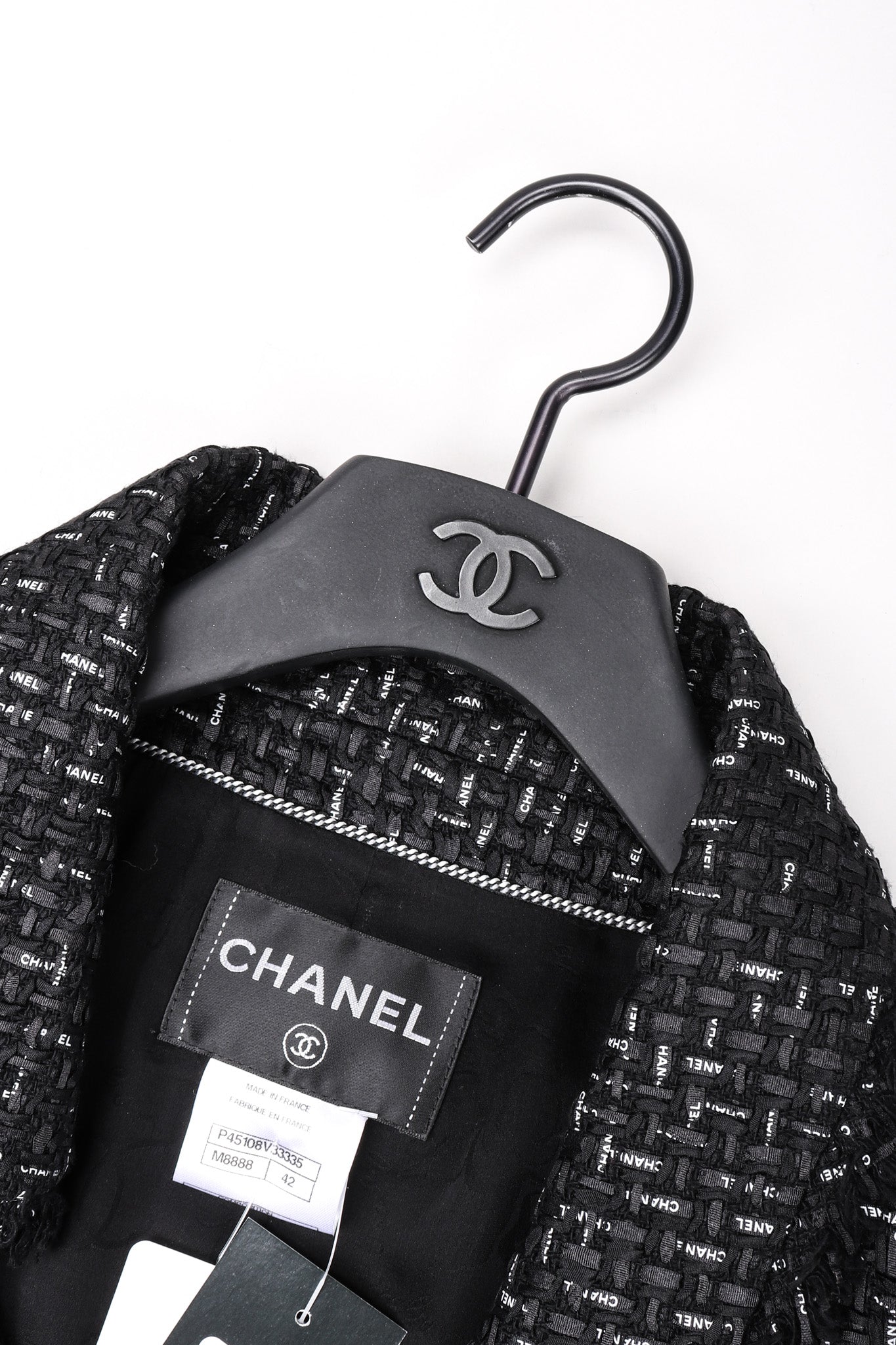 Recess Los Angeles Vintage Chanel Woven Logo Ribbon Peacoat Jacket