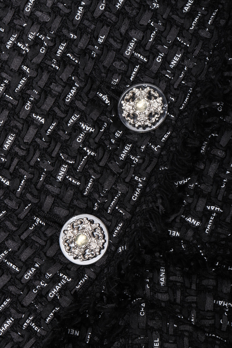 Vintage Chanel Woven Logo Ribbon Peacoat Jacket – Recess