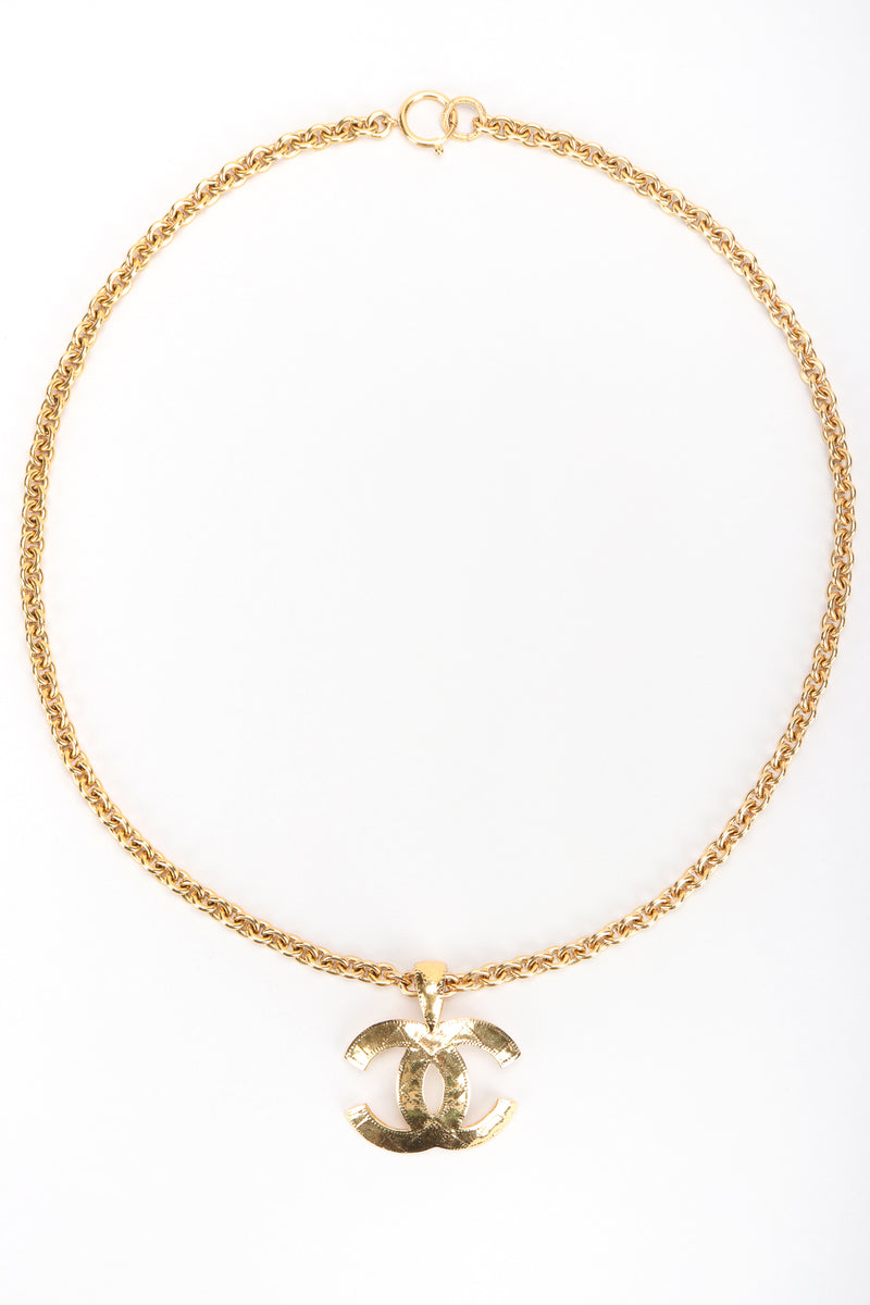 Chanel Small Gold-Tone CC Logo Necklace
