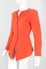 Recess Designer Consignment Vintage Chanel Pointed Hem Bouclé Jacket Los Angeles Resale