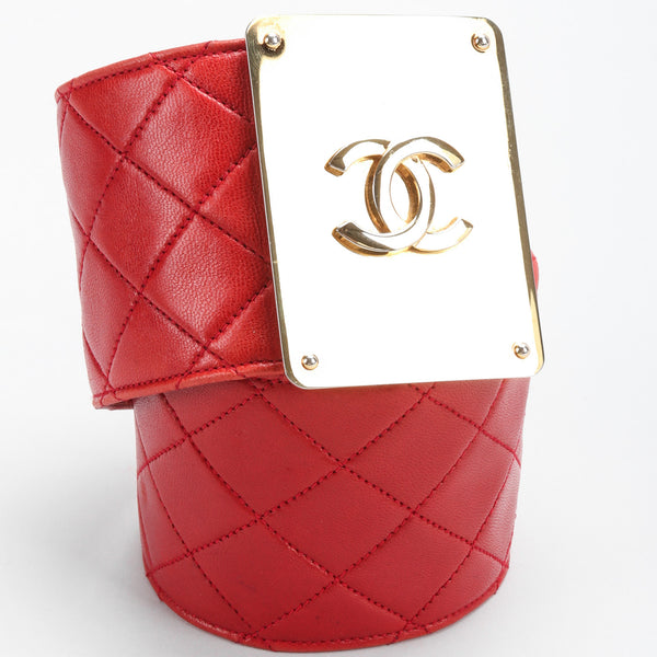 Vintage Chanel Quilted CC Buckle Belt – Recess