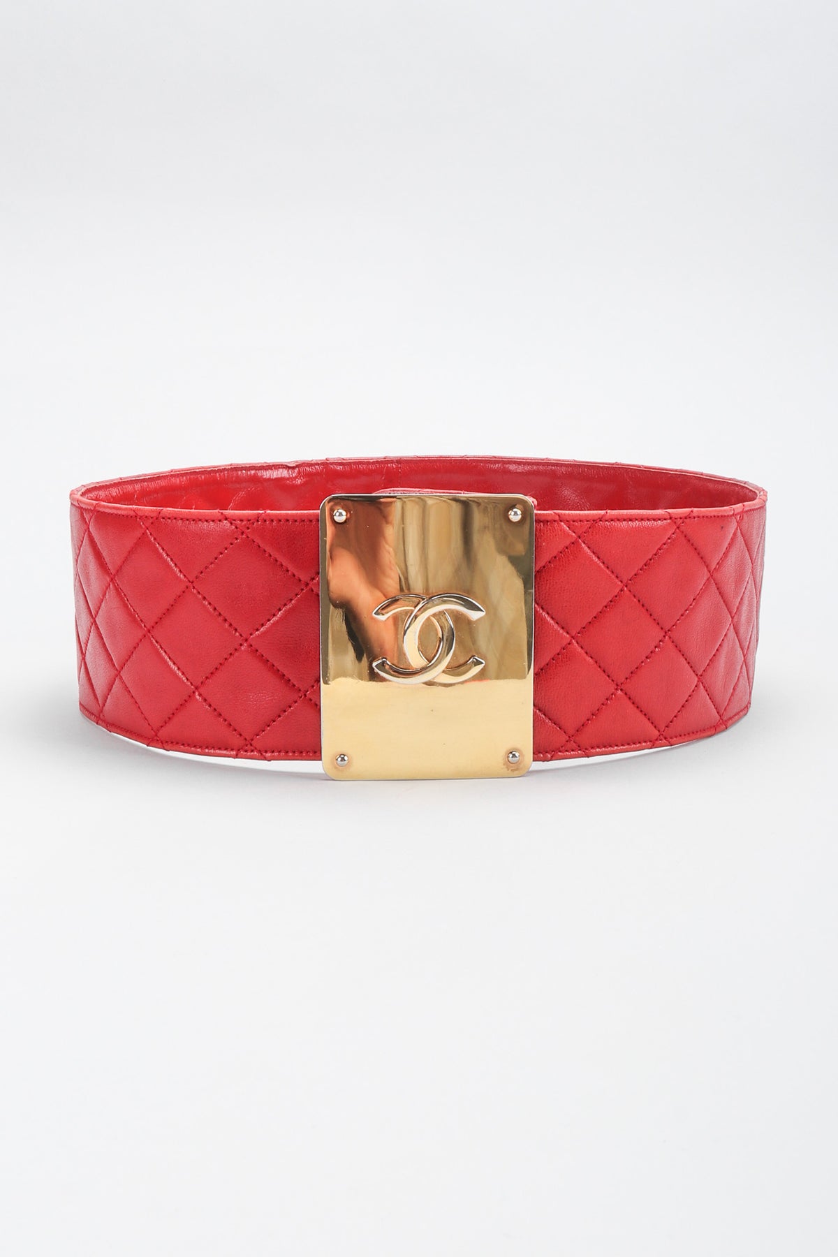 Vintage Chanel Quilted CC Buckle Belt – Recess display picture 1