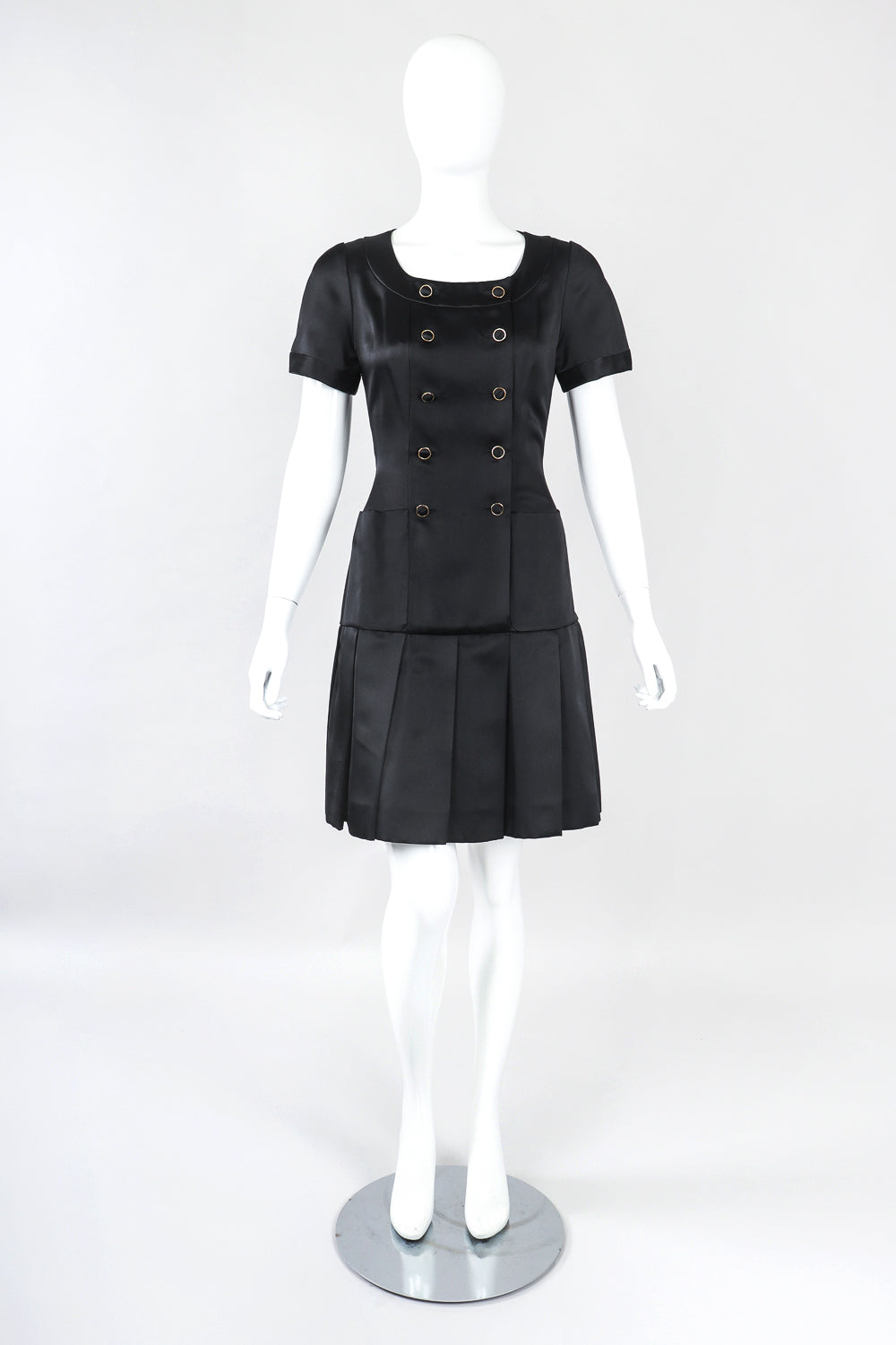 Vintage Chanel Double Breasted Satin Uniform Dress – Recess