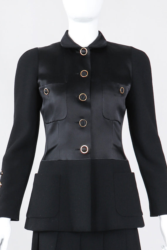 Recess Los Angeles Vintage Chanel Contrast Jacket & Pleated Skirt Set