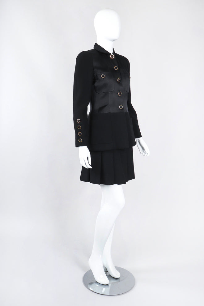 Recess Los Angeles Vintage Chanel Contrast Jacket & Pleated Skirt Set