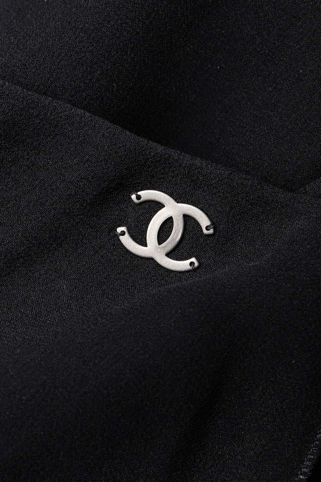 Recess Los Angeles Vintage Chanel Asymmetrical Tiered Chiffon Skirt