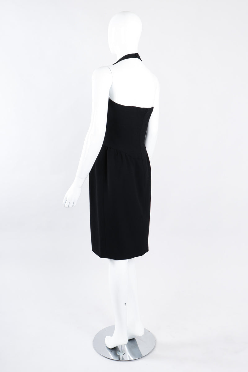 Vintage Chanel Numbered Haute Couture Halter Corset Camellia Cocktail Dress Recess Vintage Chanel Numbered Haute Couture Halter Corset Camellia Cocktail Dress Recess
