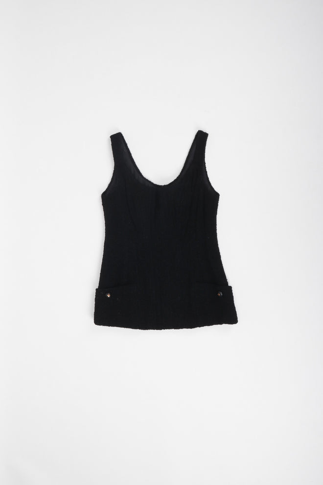 Recess Los Angeles Vintage Chanel Bouclé Boned Corset Tank
