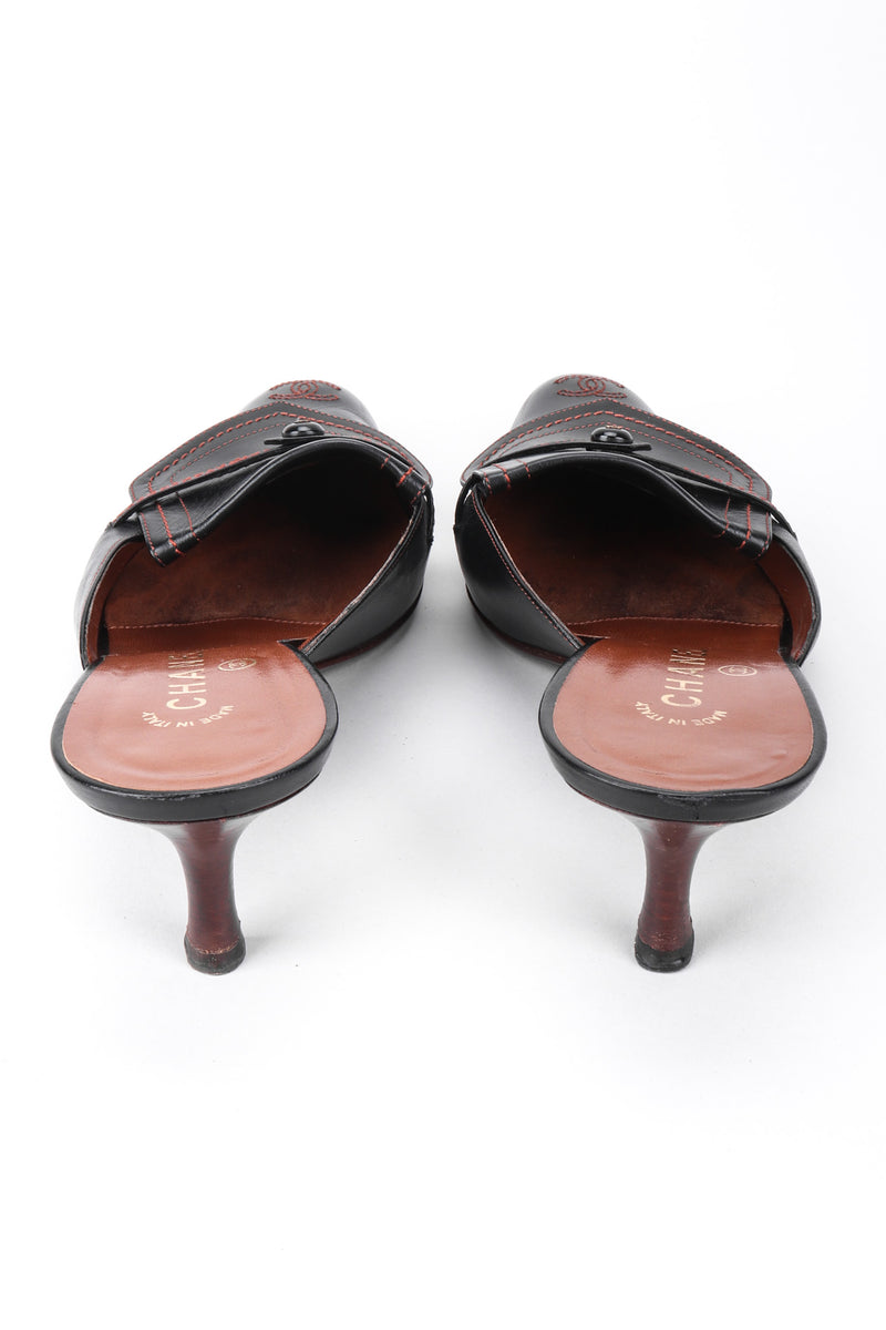 Vintage Chanel Topstitched Loafer Mules – Recess