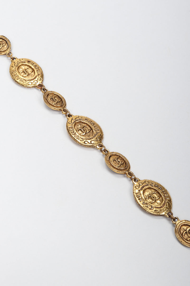 Recess Los Angeles Vintage Chanel Gold Interlocking CC Coin Collar Necklace