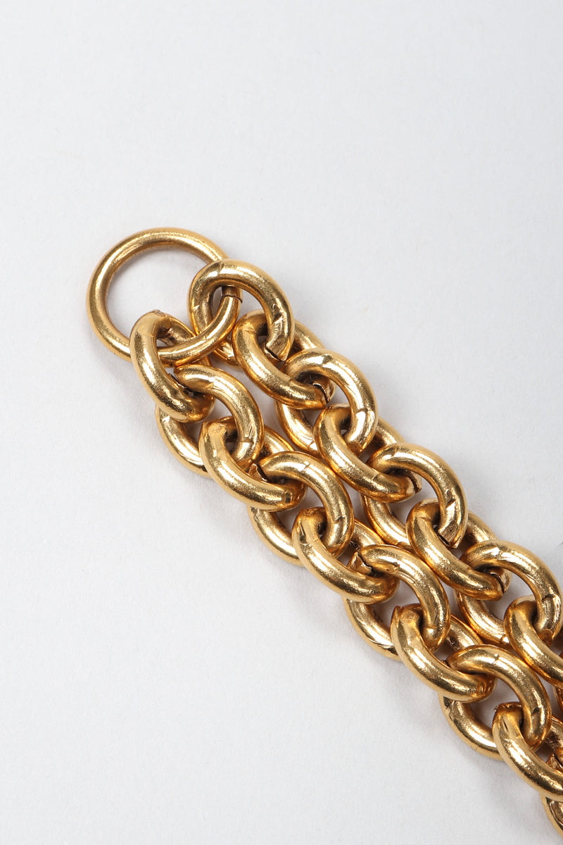 Recess Los Angeles Vintage Chanel Gold Horse Medallion Layering Pendant Necklace