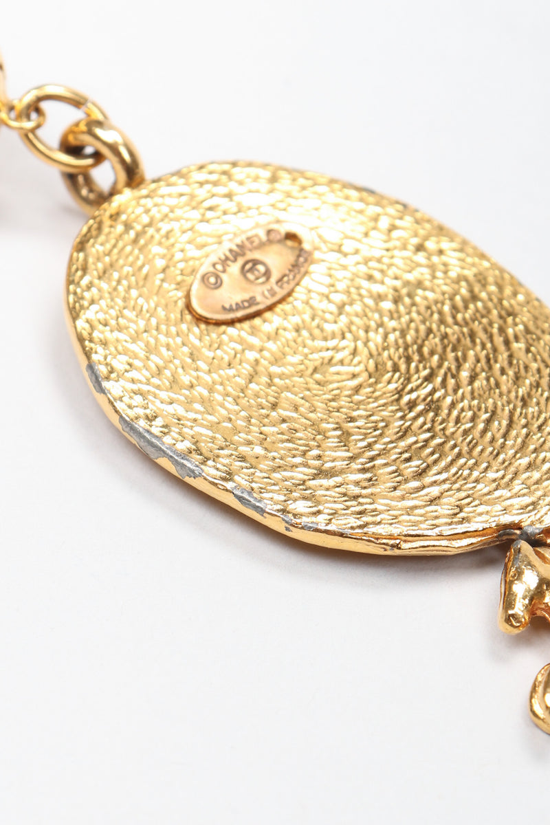 Karl Lagerfeld Vintage Gold Tone Lettering Charm Bracelet