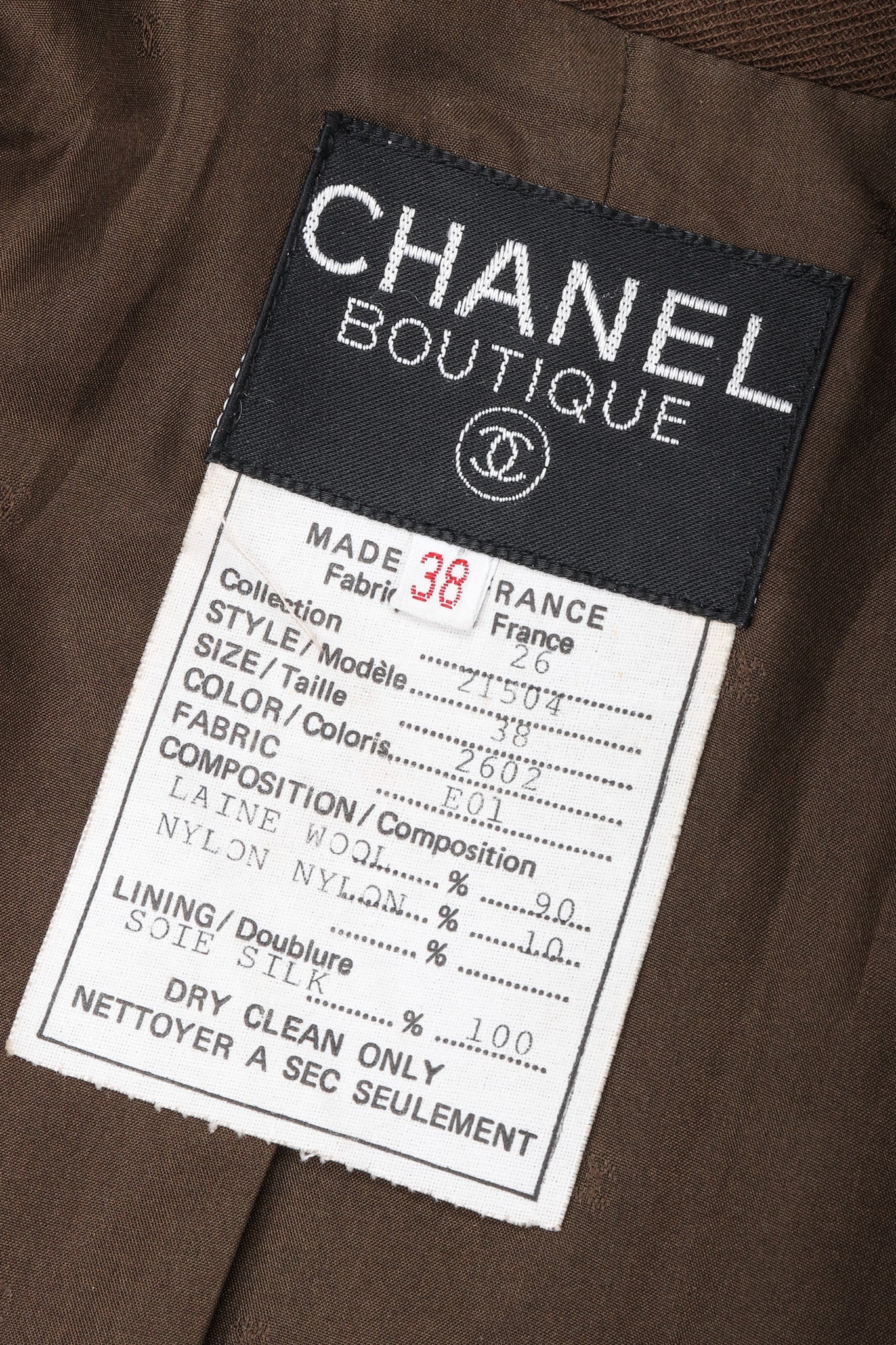 Recess Los Angeles Vintage Chanel Double Lapel Waistcoat Jacket