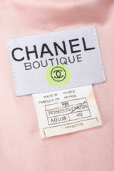 Recess Los Angeles Vintage 90s Chanel Pastel Pink Sparkle Tweed Jacket & Skirt Suit Set