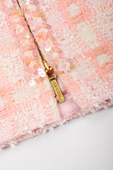 Recess Los Angeles Vintage 90s Chanel Pastel Pink Sparkle Tweed Jacket & Skirt Suit Set