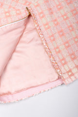 Recess Los Angeles Vintage 90s Chanel Pastel Pink Sparkle Tweed Jacket & Skirt Suit Set