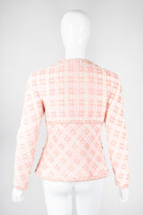 Recess Los Angeles Vintage 90s Chanel Pastel Pink Sparkle Tweed Jacket & Skirt Suit Set
