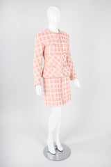 Recess Los Angeles Vintage 90s Chanel Pastel Pink Sparkle Tweed Jacket & Skirt Suit Set