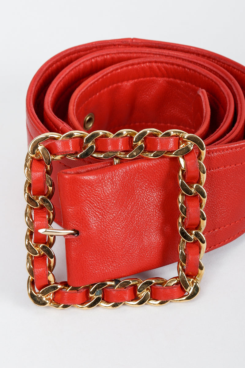 Vintage Chanel Woven Leather Chain Braid Belt