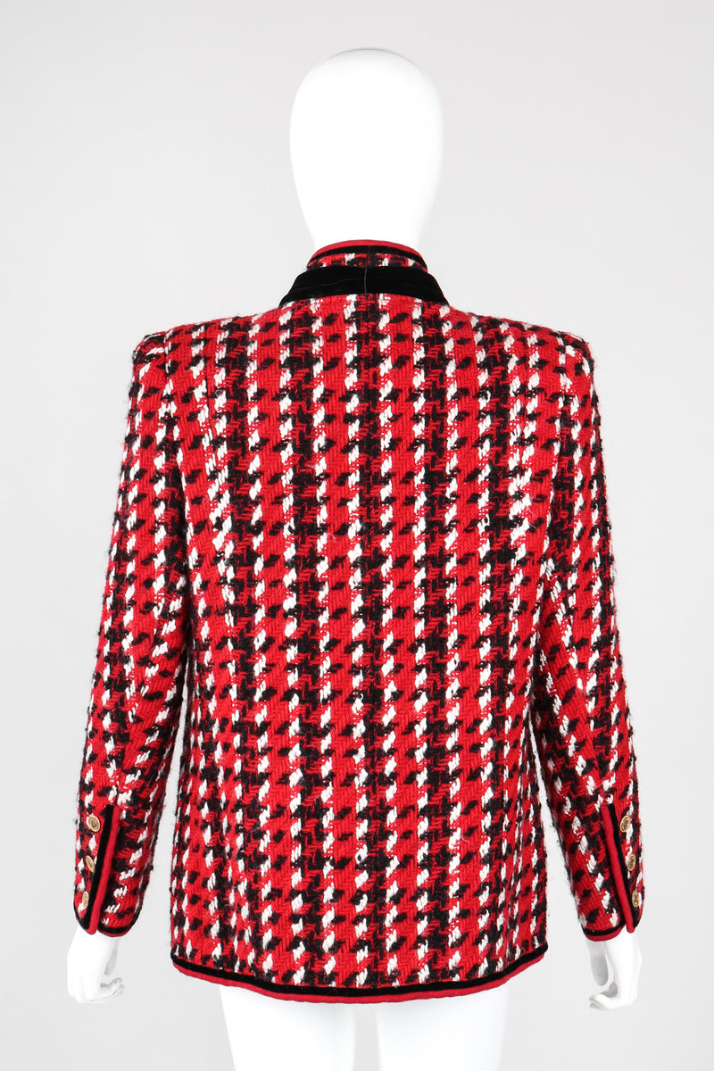 Recess Los Angeles Vintage Chanel Numbered Haute Couture Houndstooth Pussy Bow Jacket