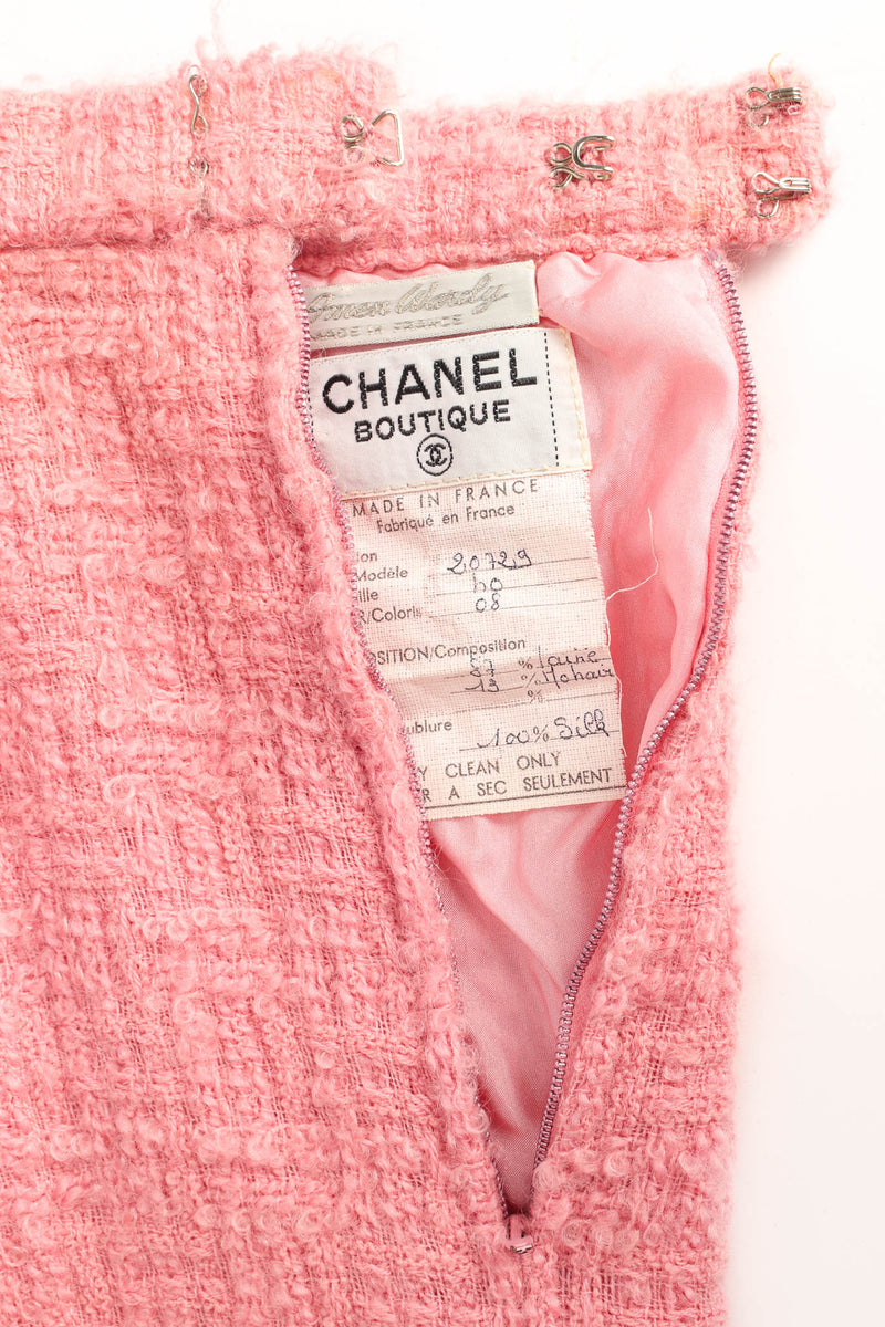 Vintage Chanel Boucle Jacket & Skirt Set Label at Recess LA