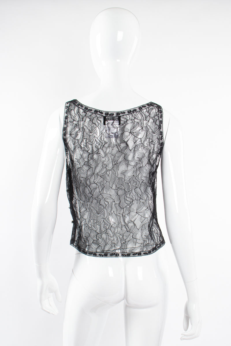 Vintage Chanel 2000T Chantilly Lace Boxy Tank on Mannequin back at Recess Los Angeles