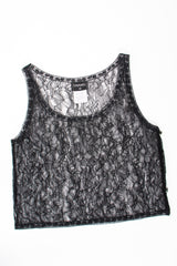 Vintage Chanel 2000T Chantilly Lace Boxy Tank flat at Recess Los Angeles