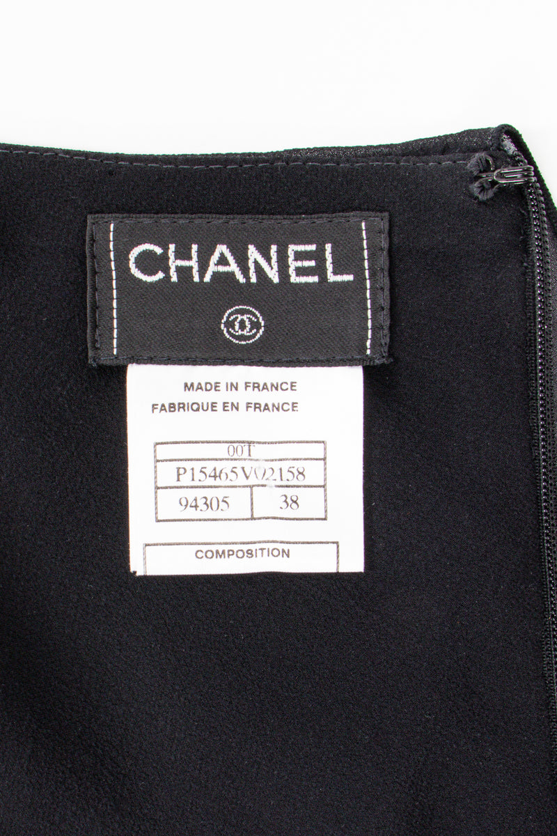 Vintage Chanel Chiffon Tiered Flounce Skirt label at Recess Los Angeles