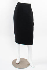 Vintage Chanel 1993 AW Bouclé Midi Pencil Hobble Skirt on Mannequin front @ Recess LA