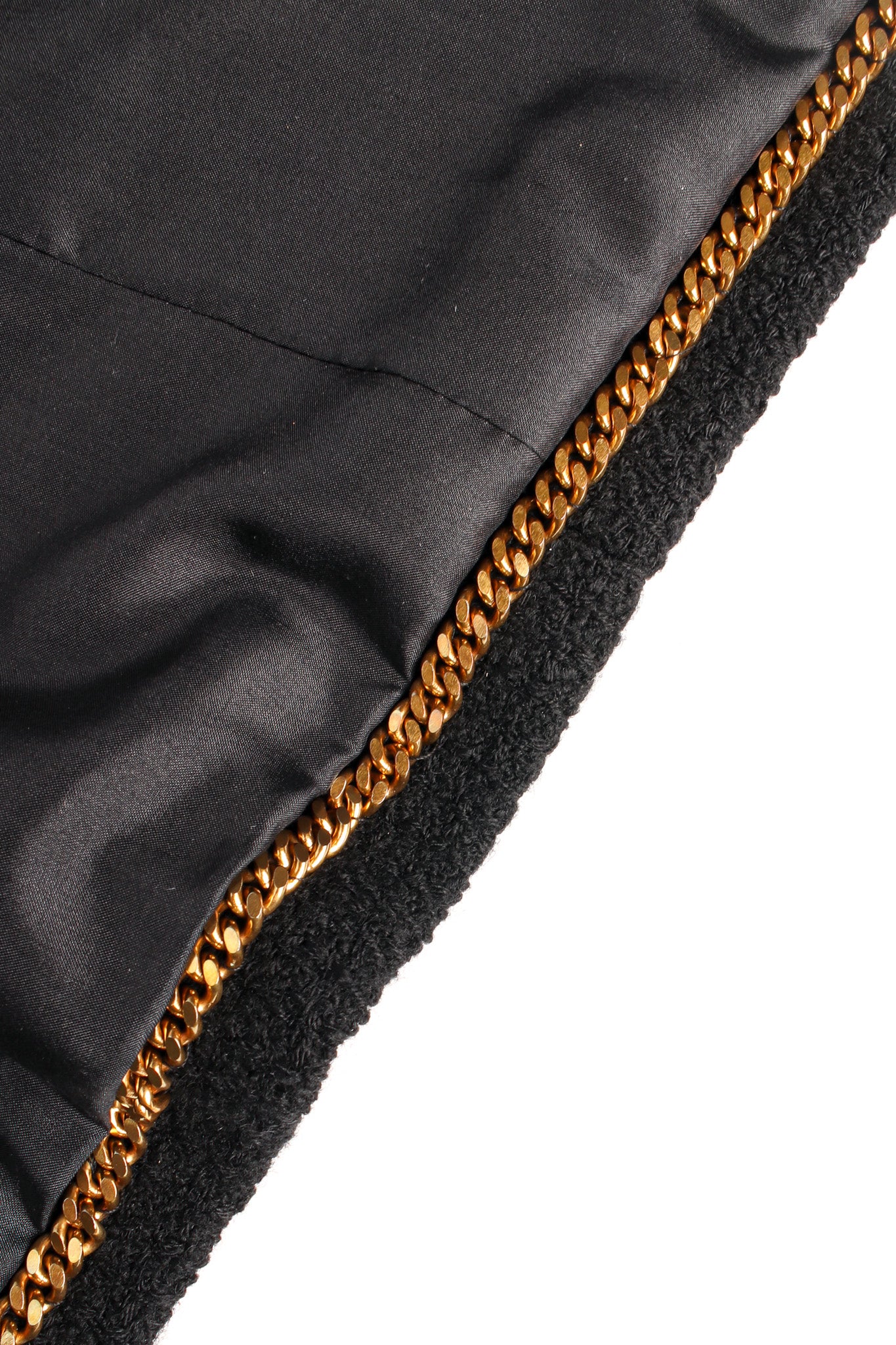 Vintage Chanel Boucle Jacket & Skirt Wool Set chain hem @ Recess LA