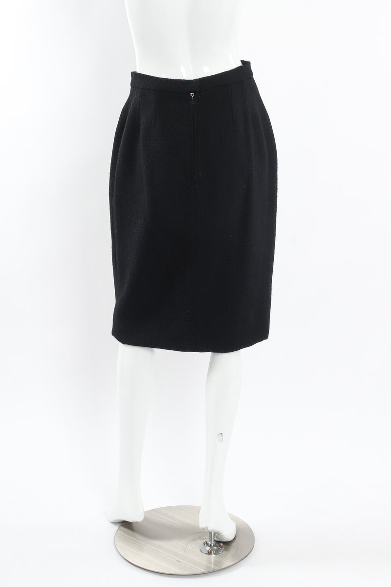 Vintage Chanel Boucle Jacket & Skirt Wool Set mannequin skirt back @ Recess LA