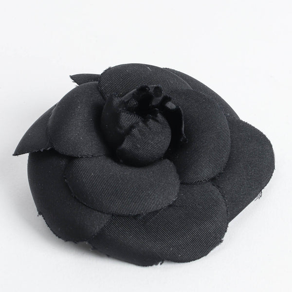 Vintage Chanel Black Camellia Flower Pin I – Recess