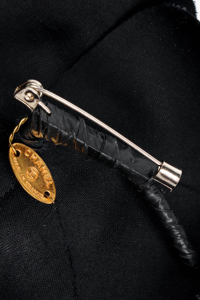 Vintage Chanel Black Camellia Flower Pin I signed @ Recess Los Angeles