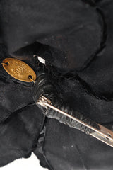 Vintage Chanel 1985 Black Sequin Camellia Flower Pin signed  @ Recess LA