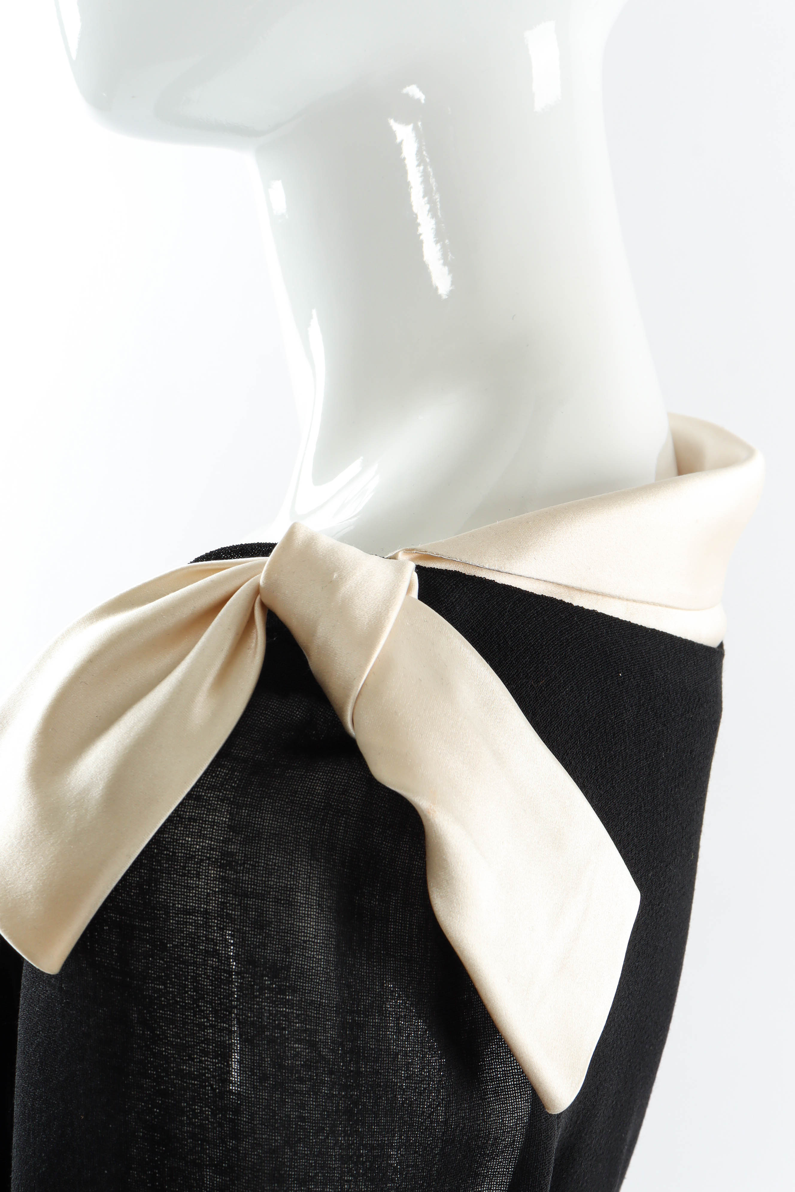 Vintage Chanel CC Pleated Wrap Dress bow detail @ Recess LA