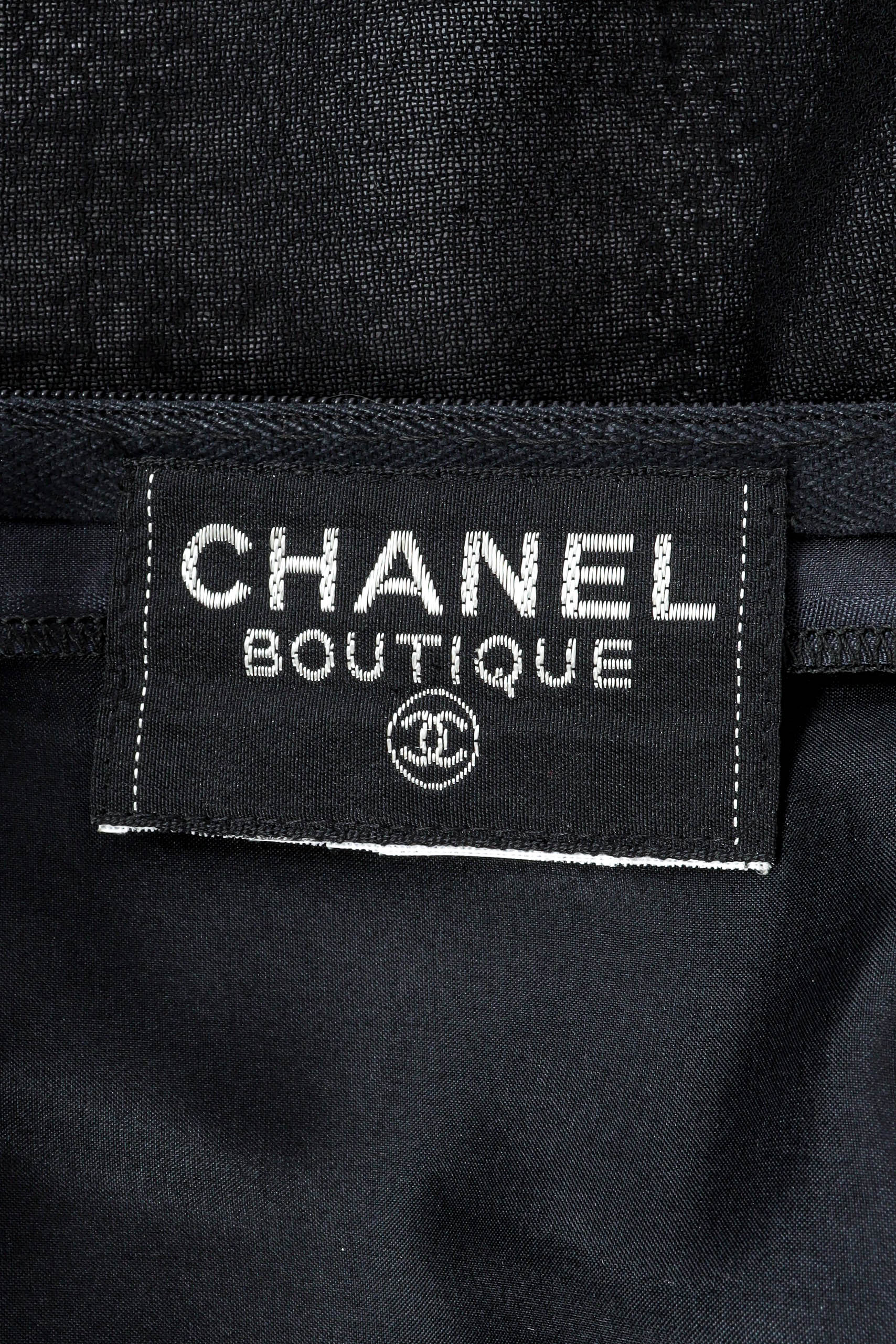 Vintage Chanel CC Pleated Wrap Dress tag @ Recess LA