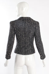 Vintage Chanel 1997A Chevron Tweed Jacket Set on Mannequin back at Recess LA