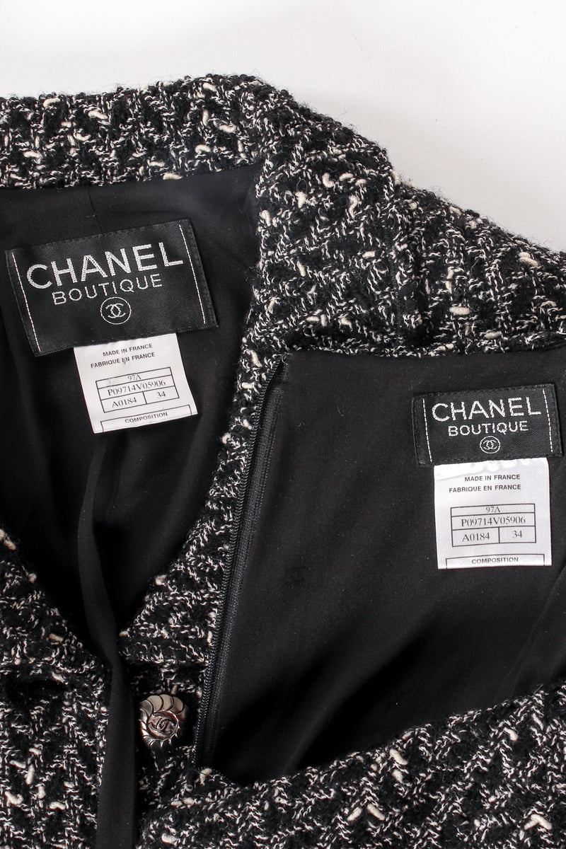 Vintage Chanel 1997A Chevron Tweed Jacket & Skirt Set – Recess