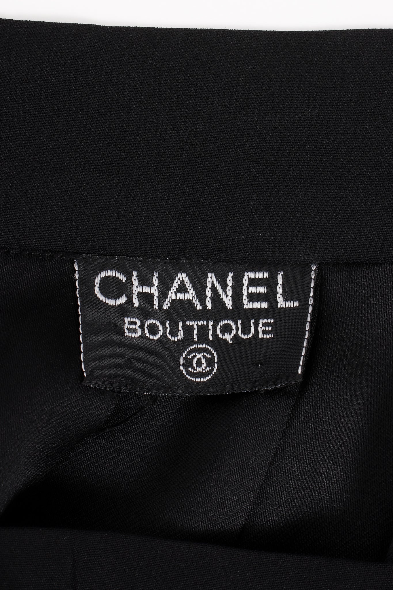 Vintage Chanel Vented Panel Palazzo Pant label at Recess Los Angeles