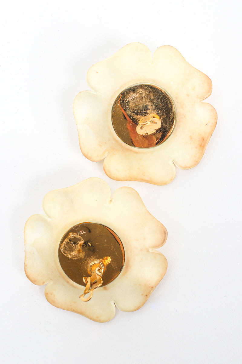 1990s Camellia Flower Earrings