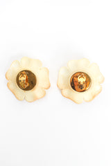 Vintage Chanel 1990s Camellia Flower Earrings back side @ Recess LA