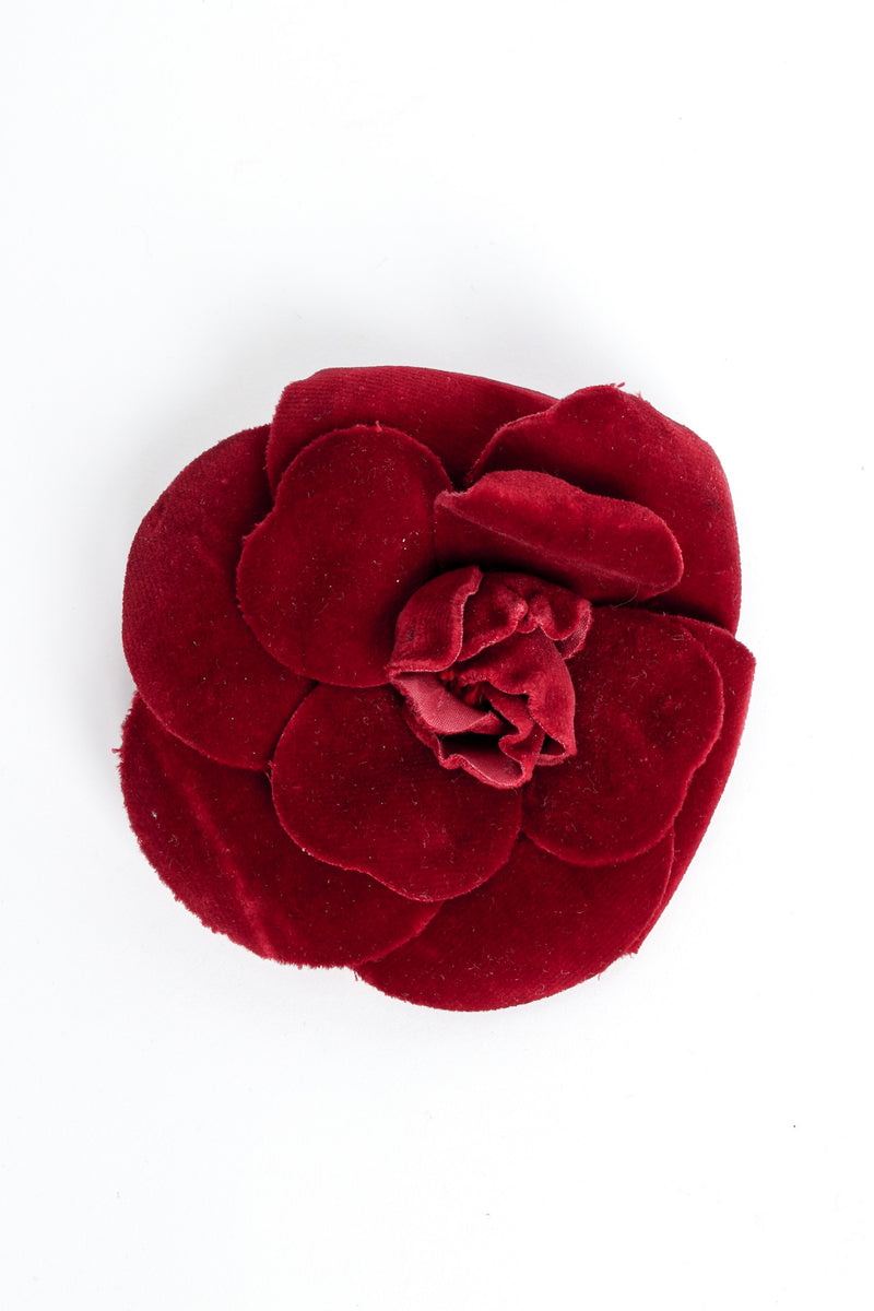 Vintage Chanel Black Camellia Flower Pin I