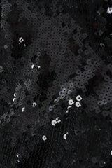 Vintage Chanel Sequin Black Tie Sheath Gown Set detail at Recess Los Angeles