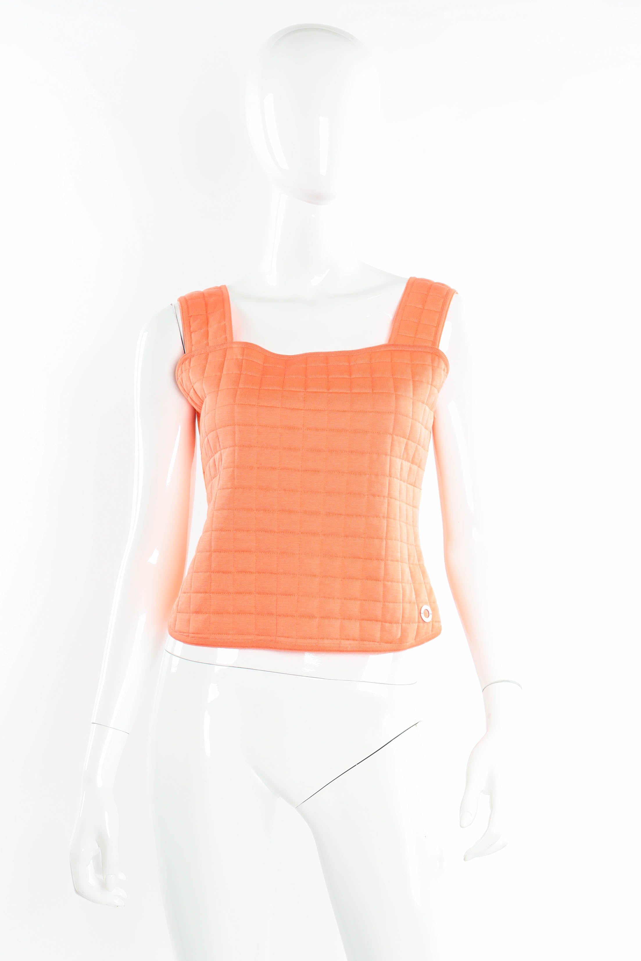Vintage 2000 S/S Chanel Quilted Tank Top mannequin front @ Recess Los Angeles