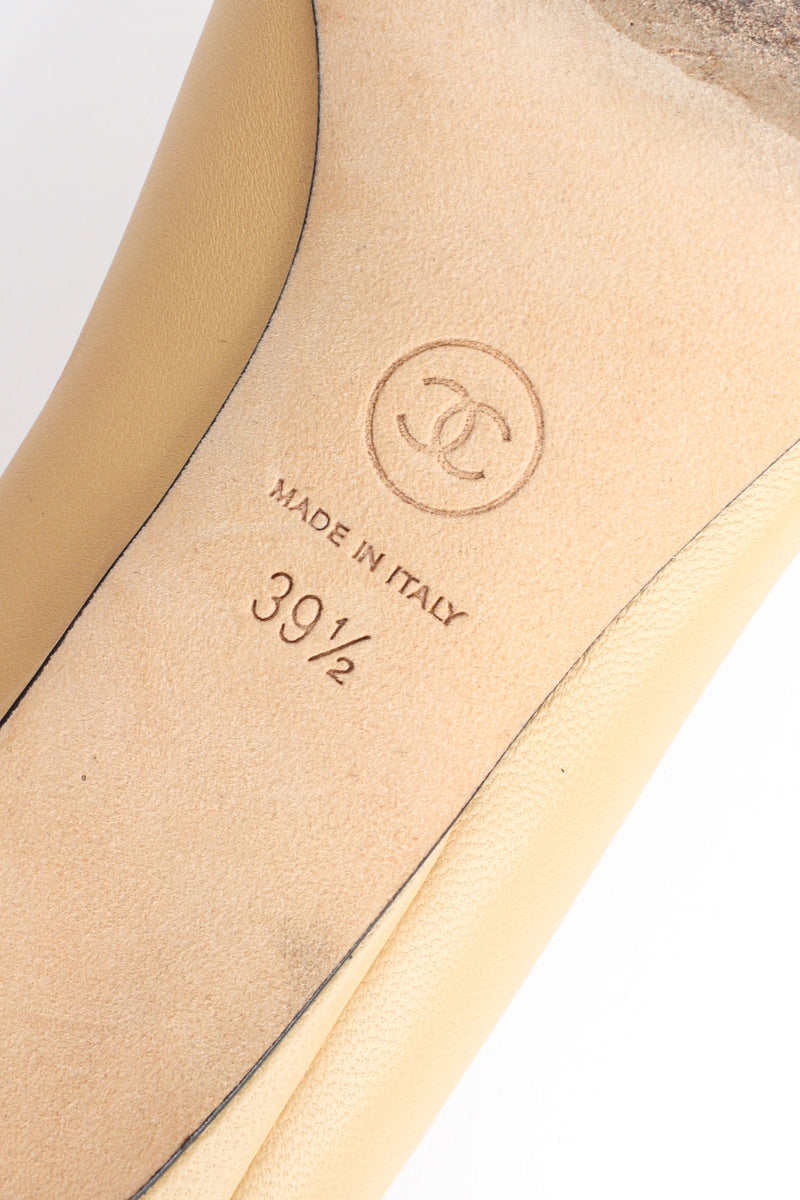 Chanel Cap Toe Lambskin Leather CC Heels signed/size @ Recess LA