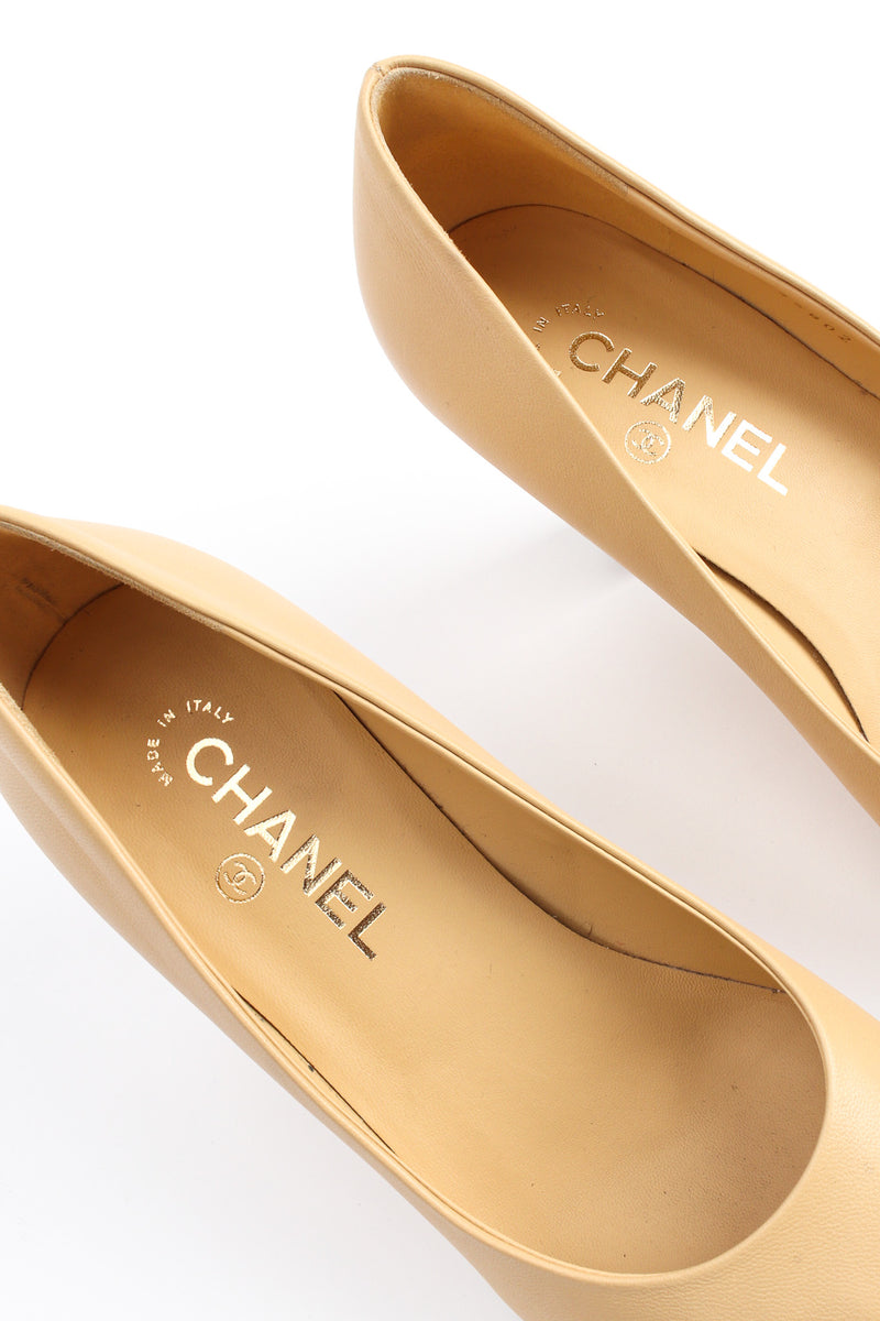 Chanel CC Metallic Slingback Flats - Metallic Flats, Shoes - CHA382712
